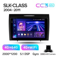 Штатна магнітола Teyes CC3 4+64 Gb Mercedes-Benz SLK-Class SLK Class R171 2004-2011 9" 2k (L1)