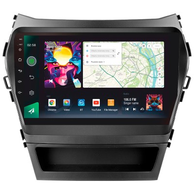 Штатна магнітола SIGMA PRO 9464 ANDROID 10 4+64 Gb 4G DSP Hyundai Santa Fe 3 2013-2016 (A) 9"