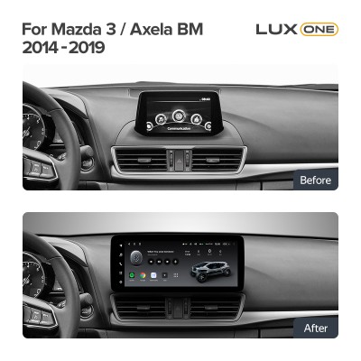 Штатна магнітола Teyes LUX ONE 4+32 Gb Mazda 3 Mazda3 3 Axela BM 2013-2017 (B) 12.3"
