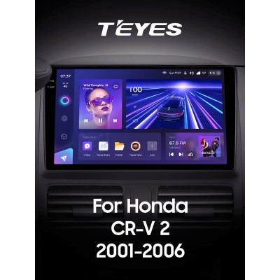 Штатна магнітола Teyes CC3 6+128 Gb з коловим оглядом 360° Honda CR-V 2 CRV 2001-2006 9" 2k