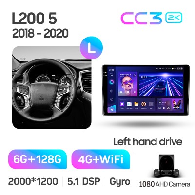 Штатна магнітола Teyes CC3 6+128 Gb Mitsubishi L200 5 2018-2020 (F1) 9" 2k