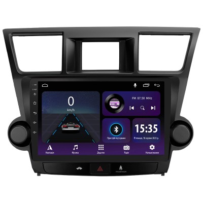 Штатна магнітола SIGMA E10232 ANDROID 10 2+32 Gb Toyota Highlander 2 XU40 2007-2013 (F2) 10" (L1)