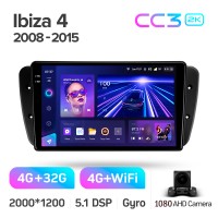Штатна магнітола Teyes CC3 4+32 Gb Seat Ibiza 6J 2008-2015 9" 2k