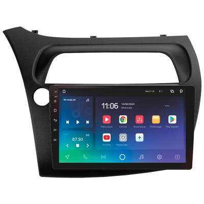 Штатна магнітола SIGMA X9432 ANDROID 10 4+32 Gb 4G DSP Honda Civic Hatchback (Left hand drive) 2006-2012 9"