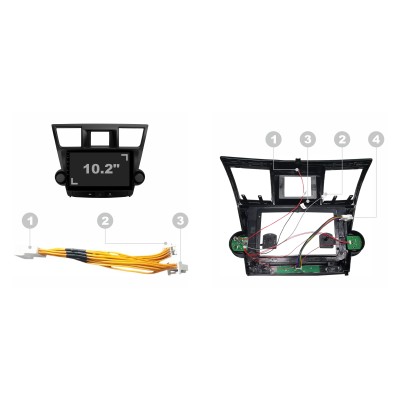Штатна магнітола SIGMA F10216 ANDROID 10 2+32 Gb Toyota Highlander 2 XU40 2007-2013 (F2) 10" (L1)