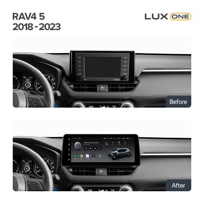 Штатна магнітола Teyes LUX ONE 4+32 Gb Toyota RAV4 5 XA50 2018-2023 12.3" (L2)