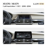 Штатна магнітола Teyes LUX ONE 6+128 Gb BMW X5 E70 / X6 E71 CIC (Left hand drive) 2010-2014 12.3"
