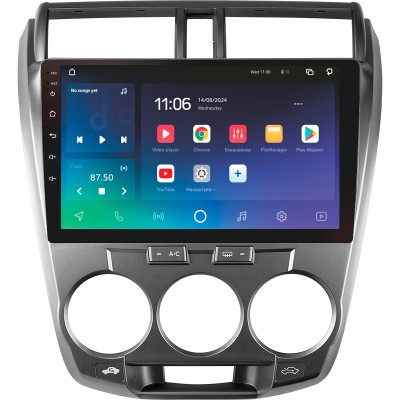 Штатна магнітола SIGMA PRO 10432 ANDROID 10 4+32 Gb 4G DSP Honda City 2008-2013 10"
