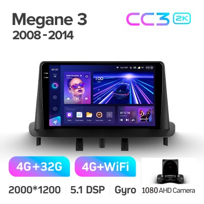 Штатна магнітола Teyes CC3 4+32 Gb Renault Megane 3 2008-2014 9" 2k (L1)