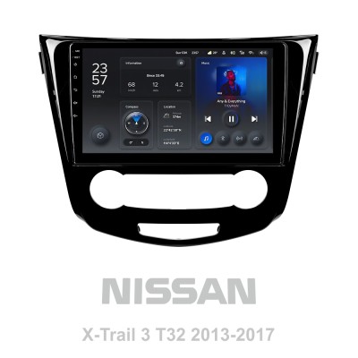 Штатна магнітола Teyes X1 2+32Gb Nissan X-Trail X Trail 3 T32 2013-2022- (F1) Manual air conditioning (C) 10"