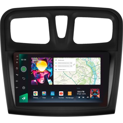 Штатна магнітола SIGMA PRO 9464 ANDROID 10 4+64 Gb 4G DSP Renault Logan 2 2012-2022 Sandero 2 2013-2022 (F1) (B) 9" (L1)