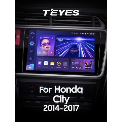 Штатна магнітола Teyes CC3 4+64 Gb Honda City 2014-2017 (B) 10" 2k