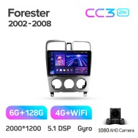 Штатна магнітола Teyes CC3 6+128 Gb Subaru Forester SG 2002-2008 9" 2k