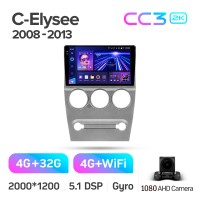 Штатна магнітола Teyes CC3 4+32 Gb Citroen C-Elysee 2008-2013 9" 2k