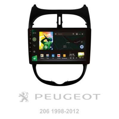 Штатна магнітола SIGMA X9464 ANDROID 10 4+64 Gb 4G DSP Peugeot 206 1998-2012 9" (L1)