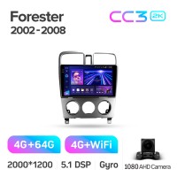 Штатна магнітола Teyes CC3 4+64 Gb Subaru Forester SG 2002-2008 9" 2k