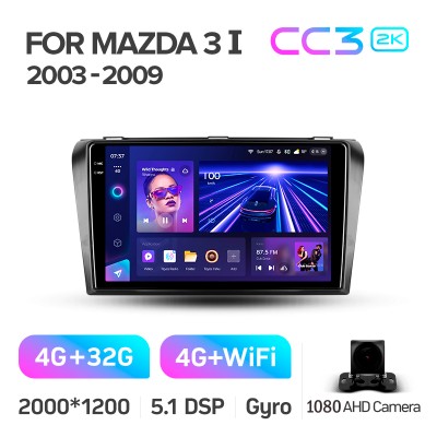 Штатна магнітола Teyes CC3 4+32 Gb Mazda 3 1 BK 2003-2009 9" 2k