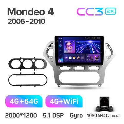 Штатна магнітола Teyes CC3 4+64 Gb Ford Mondeo 4 2006-2010 10" 2k