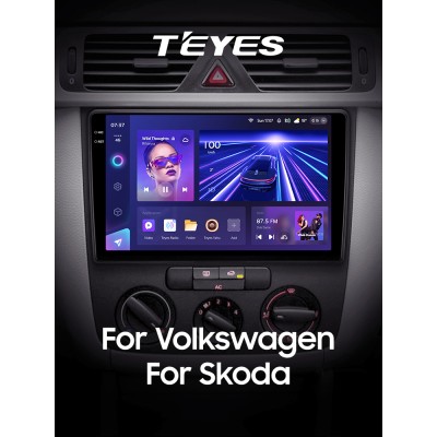 Штатна магнітола Teyes CC3 4+32 Gb Volkswagen Universal For Volkswagen Bora/Golf 6/Passat/Scirocco/Sharan/Touran For Skoda Octavia/Fabia 2 PQ 10" 2k