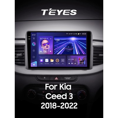 Штатна магнітола Teyes CC3 4+64 Gb Kia Ceed 3 CD (1 Din) 2018-2022 10" 1din 2k