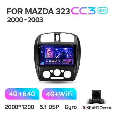 Штатна магнітола Teyes CC3 4+64 Gb Mazda 323 BJ 2000-2003 9" 2k