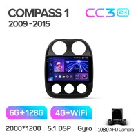 Штатна магнітола Teyes CC3 6+128 Gb Jeep Compass 1 MK 2009-2015 10" 2k