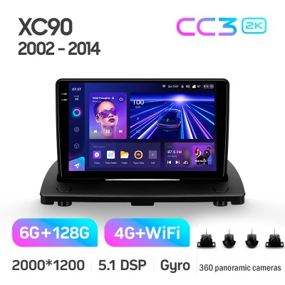 Штатна магнітола Teyes CC3 6+128 Gb з коловим оглядом 360° Volvo XC90 C (F1) 2002 - 2014 9" 2k (L1)
