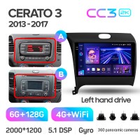 Штатна магнітола Teyes CC3 6+128 Gb з коловим оглядом 360° Kia Cerato 3 YD 2013-2017 (F1) (AB) 9" 2k