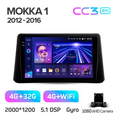 Штатна магнітола Teyes CC3 4+32 Gb Opel Mokka 1 2012-2016 9" 2k