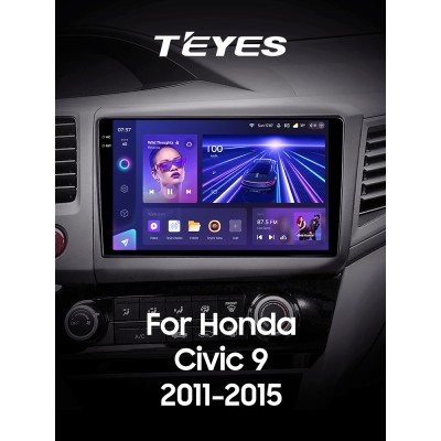 Штатна магнітола Teyes CC3 4+64 Gb Honda Civic 9 FB FK FD 2011-2015 9" 2k