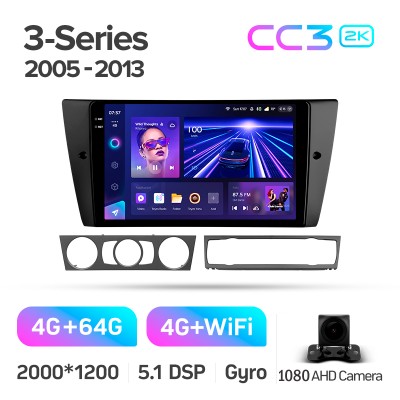 Штатна магнітола Teyes CC3 4+64 Gb BMW 3 E90 E91 E92 E93 2005-2013 9" 2k