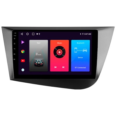 Штатна магнітола SIGMA F9216 ANDROID 10 2+32 Gb Seat Leon 2 2005-2012 (F2) 9"