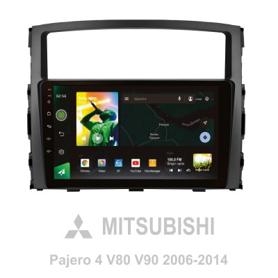 Штатна магнітола SIGMA X9464 ANDROID 10 4+64 Gb 4G DSP Mitsubishi Pajero 4 V80 V90 2006-2024 9"