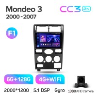 Штатна магнітола Teyes CC3 6+128 Gb Ford Mondeo 3 2000-2007 (F1) 9" 2k