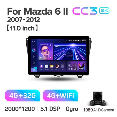 Штатна магнітола Teyes CC3 4+32 Gb Mazda 6 2 GH 2007-2012 11" 2k