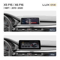 Штатна магнітола Teyes LUX ONE 6+128 Gb BMW X5 F15 X6 F16 NBT (Left hand drive) 2013-2020 12.3"