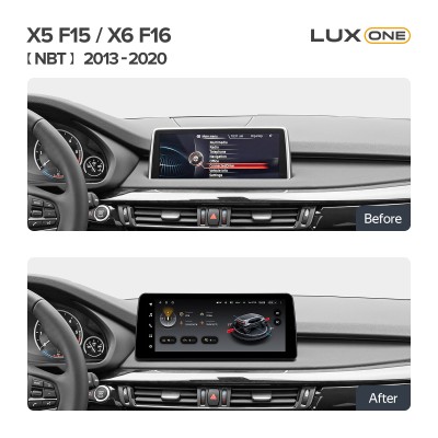 Штатна магнітола Teyes LUX ONE 6+128 Gb BMW X5 F15 X6 F16 NBT (Left hand drive) 2013-2020 12.3"