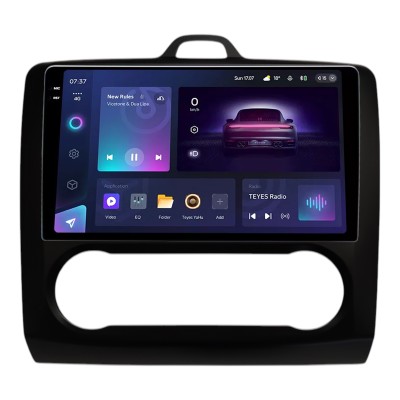 Штатна магнітола Teyes CC3 6+128 Gb з коловим оглядом 360° Ford FOCUS 2004-2014 AT AC Black 9" 2k