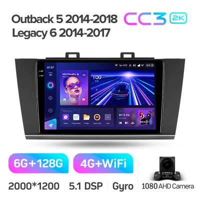 Штатна магнітола Teyes CC3 6+128 Gb Subaru Outback 5 2014-2018 Legacy 6 2014-2017 9" 2k (L1)