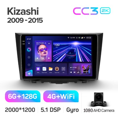 Штатна магнітола Teyes CC3 6+128 Gb Suzuki Kizashi 2009-2015 9" 2k