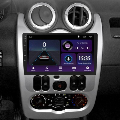 Штатна магнітола SIGMA E9232 ANDROID 10 2+32 Gb Renault Logan 1 Sandero For Dacia Duster 2009-2017 9"