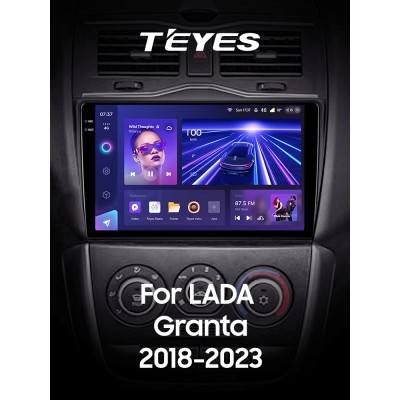 Штатна магнітола Teyes CC3 6+128 Gb з коловим оглядом 360° LADA Granta Cross 2018-2023 9" 2k