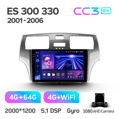 Штатна магнітола Teyes CC3 4+64 Gb Lexus ES300 ES 300 ES330 XV30 ES 330 2001-2006 9" 2k (L2)
