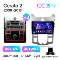 Штатна магнітола Teyes CC3 4+32 Gb Kia Cerato 2 TD 2008-2013 (F2) 9" 2k