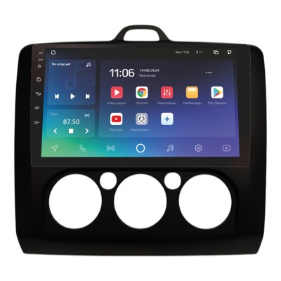 Штатна магнітола SIGMA X9432 ANDROID 10 4+32 Gb 4G DSP Ford FOCUS 2004-2014 MT AC Black 9"