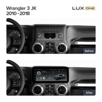 Штатна магнітола Teyes LUX ONE 6+128 Gb з коловим оглядом 360° Jeep Wrangler 3 JK (YJ) 2010-2018 12.3" (L1)