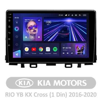 Штатна магнітола Teyes CC3 4+64 Gb Kia RIO YB KX Cross (1 Din) 2016-2020 9" 1din