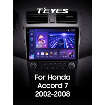 Штатна магнітола Teyes CC3 6+128 Gb з коловим оглядом 360° Honda Accord 7 CM UC CL (F2) 2002-2008 10" 2k (L1)