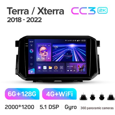 Штатна магнітола Teyes CC3 6+128 Gb з коловим оглядом 360° Nissan Terra Xterra 2018-2022 9" 2k (L1)