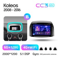 Штатна магнітола Teyes CC3 6+128 Gb з коловим оглядом 360° Renault Koleos 2008 - 2016 (A) 9" 2k (L1)